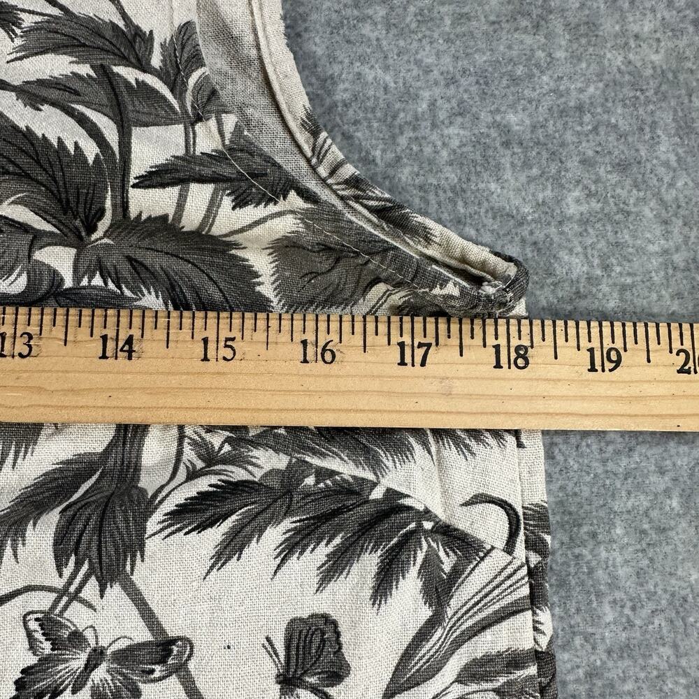 TY Wear Beige Black Floral Sleeveless Round Neck Midi Dress Women’s S - Picture 3 of 8